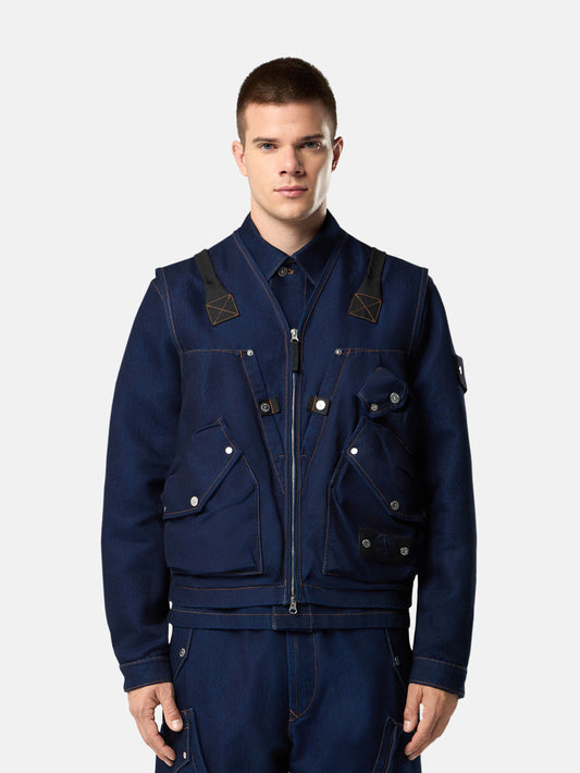 G100016 INDIGO POLYPROPYLENE DENIM LIGHT-RINSED