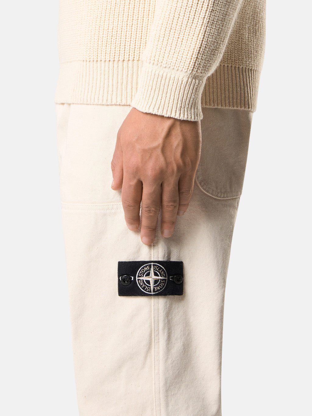 3100001 NATURAL COTTON GABARDINE_STONE ISLAND RAW BEAUTY