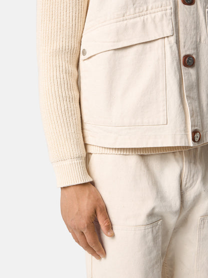 G100012 NATURAL COTTON GABARDINE_STONE ISLAND RAW BEAUTY