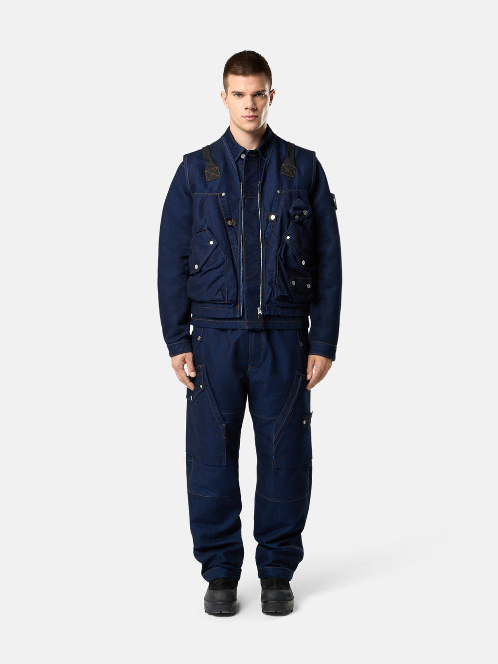 G100016 INDIGO POLYPROPYLENE DENIM LIGHT-RINSED