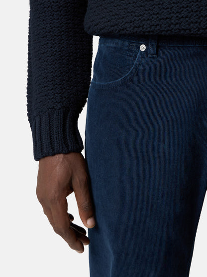 J100005 INDIGO MICRO CORDUROY-RINSED