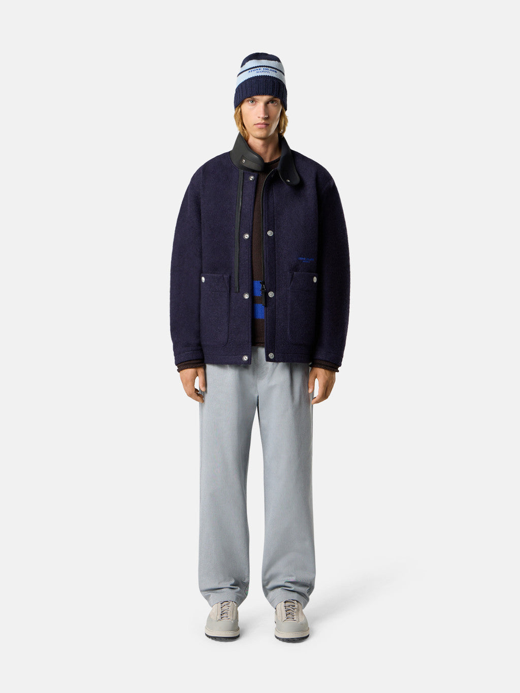 Q100020 FELTED WOOL POLYESTER_STONE ISLAND MARINA