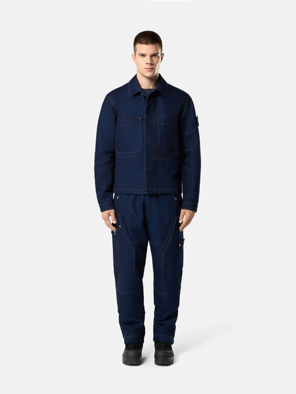 Q100027 INDIGO POLYPROPYLENE DENIM-RINSED